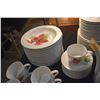 Image 4 : VINTAGE BLOCK SPAL POINSETTIA DINNERWARE SET W/COFFEE POT, CREAMER & SUGAR (SERVICE FOR 12) (75 PCS)