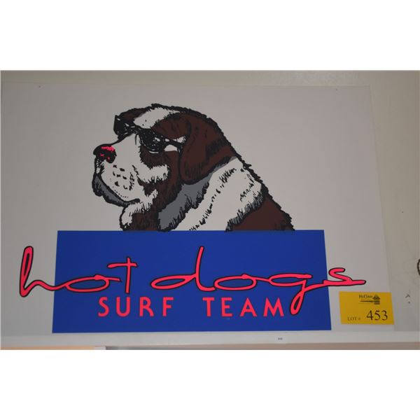 HOT DOGS SURF TEAM GRAPHIC ART (FROM CRAZY SHIRTS)