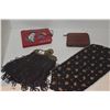 Image 2 : VINTAGE PURSES, HAND-TOOLED LEATHER WALLET W/EMBOSSED DESIGN & 1956 ELVIS PRESLEY ROCK N' ROLL VINYL