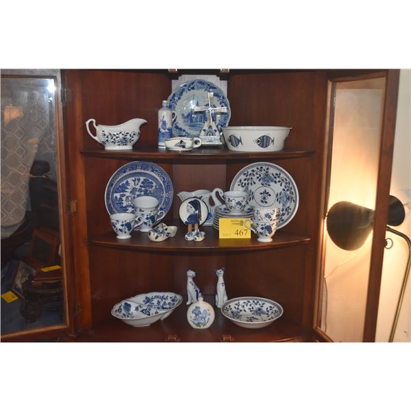 MIXED LOT: IKEA CERAMIC PLATES, BOWLS, CUPS & SAUCERS, VILLEROY & BOCH CASSEROLE, BLUE DANUBE VEGGIE