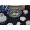 Image 1 : COLLECTION OF BLUE & WHITE CHARGES, BOWLS, VASES, CUP (DOES NOT INCLUDE STAND)