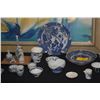 Image 2 : COLLECTION OF BLUE & WHITE CHARGES, BOWLS, VASES, CUP (DOES NOT INCLUDE STAND)