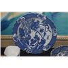 Image 4 : COLLECTION OF BLUE & WHITE CHARGES, BOWLS, VASES, CUP (DOES NOT INCLUDE STAND)