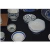 Image 5 : COLLECTION OF BLUE & WHITE CHARGES, BOWLS, VASES, CUP (DOES NOT INCLUDE STAND)