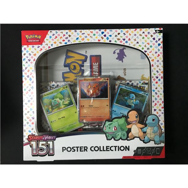 POKEMON TCG SCARLET & VIOLET 151 POSTER COLLECTION SEALED TRADING CARD BOX