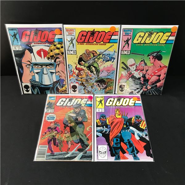 LOT OF 5 G.I. JOE COMICS - MARVEL COMICS