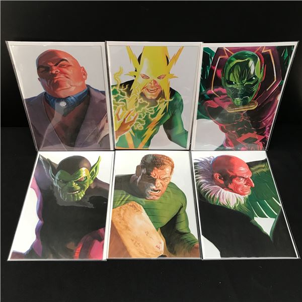 LOT OF 6 ALEX ROSS TIMELESS VARIANT COMICS FEATURING VILLAINS - MARVEL COMICS
