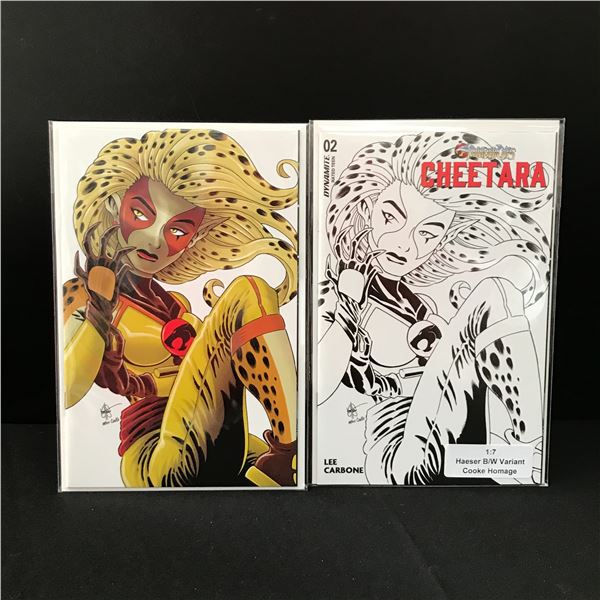 LOT OF 2 CHEETERA #2 COMICS INCLUDNG 1:7 B&W VARIANT - DYNAMITE COMICS