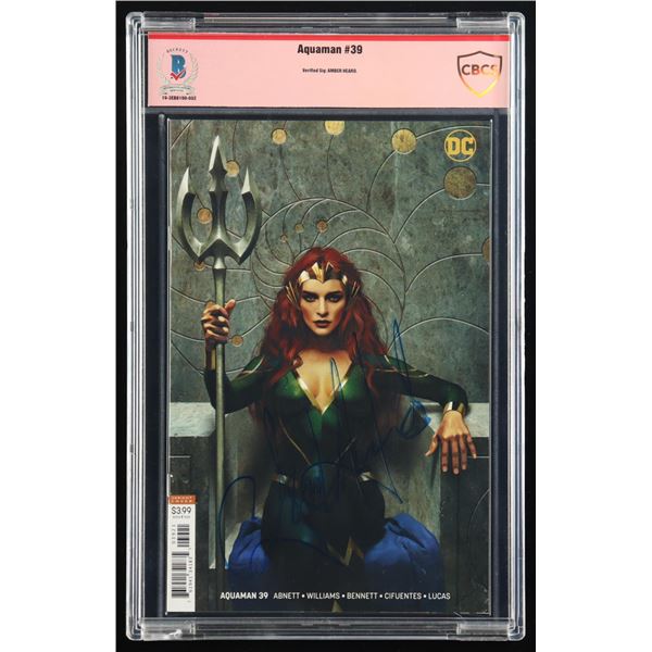AMBER HEARD SIGNED AQUAMAN #39 - BECKETT ENCAPSULATED