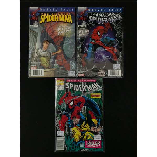 LOT OF 3 SPIDERMAN COMICS - MARVEL COMICS
