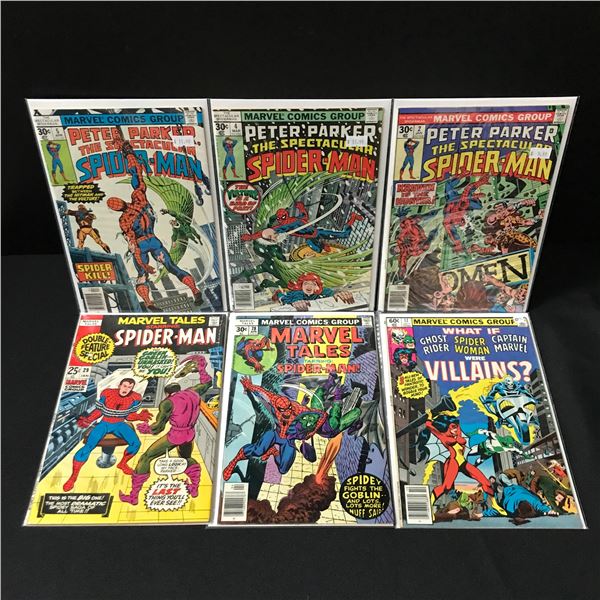 LOT OF 6 MARVEL COMICS - 5 FEATURING SPIDERMAN