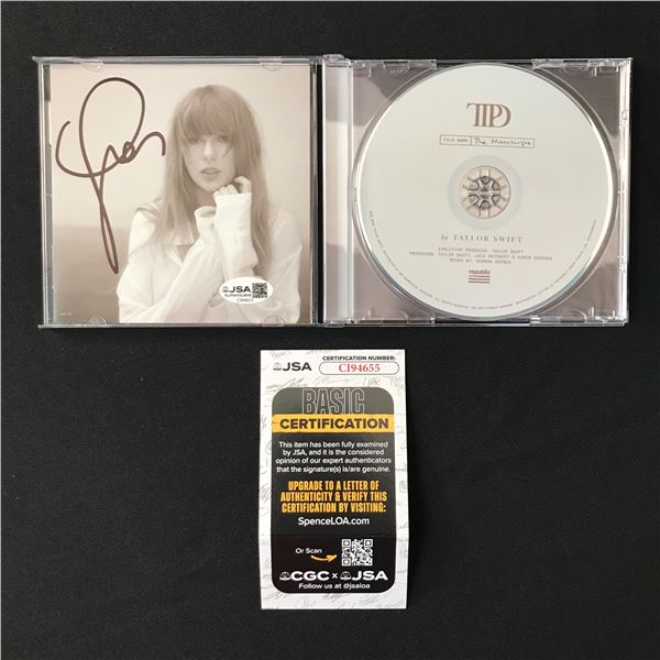 Taylor Swift SIGNED CD SLEEVE - JSA COA