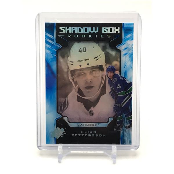 2018-19 UPPER DECK SPX ELIAS PETTERSSON SHADOW BOX ROOKIE CARD