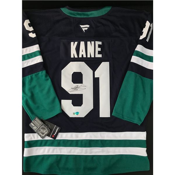 EVANDER KANE SIGNED VANCOUVER CANUCKS CUSTOM  HOCKEY JERSEY - WWOC COA