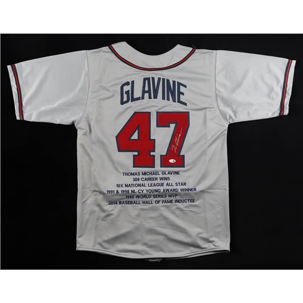 TOM GLAVINE SIGNED ATLANTA BRAVES JERSEY - JSA COA