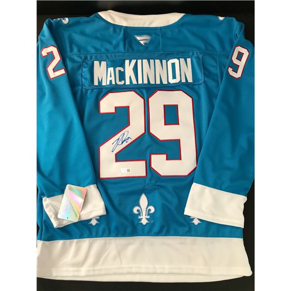 NATHAN MACKINNON SIGNED NORDIQUES COLORADO AVALANCHE CUSTOM  HOCKEY JERSEY - ACE COA