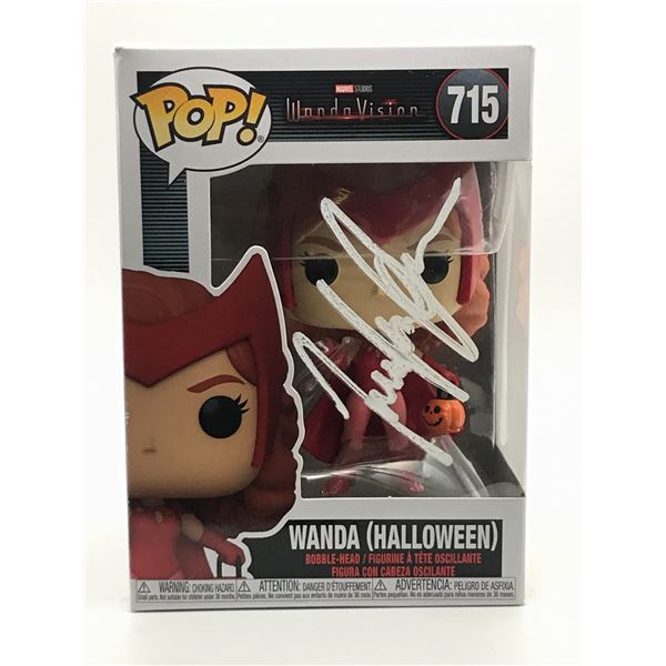 ELIZABETH OLSEN SIGNED SCARLET WITCH FUNKO POP - KB COA
