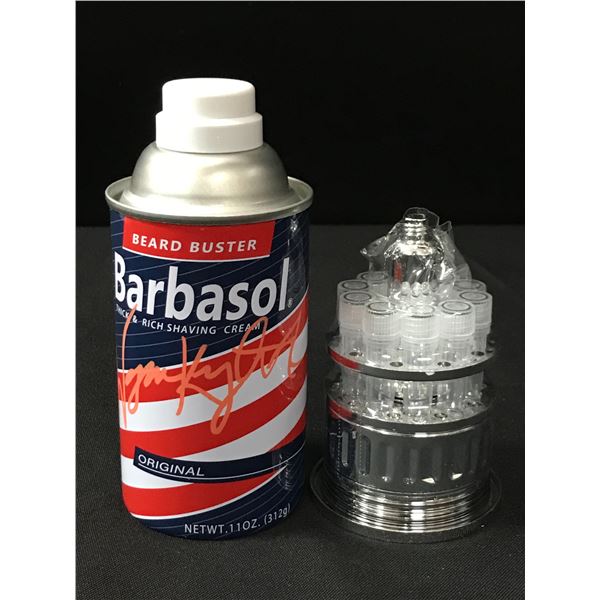 WAYNE KNIGHT SIGNED BARBASOL JURASSIC PARK PROP - KB COA