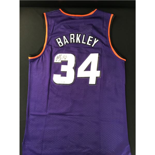 CHARLES BARKLEY SIGNED PHOENIX SUNS CUSTOM BASKETBALL JERSEY - ACE COA