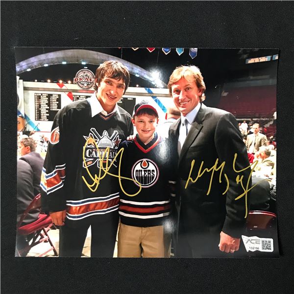 ALEX OVECHKIN AND WAYNE GRETZKY DUAL SIGNED 8X10 - ACE COA
