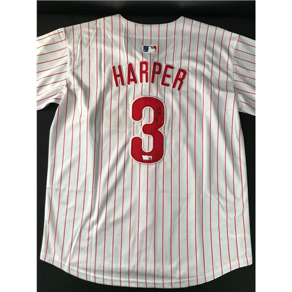 BRYCE HARPER SIGNED PHILADELPHIA PHILLIES CUSTOM  BASEBALL JERSEY - ACE COA