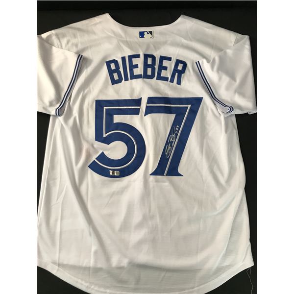 SHANE BIEBER SIGNED TORONTO BLUE JAYS CUSTOM BASEBALL JERSEY - ACE COA
