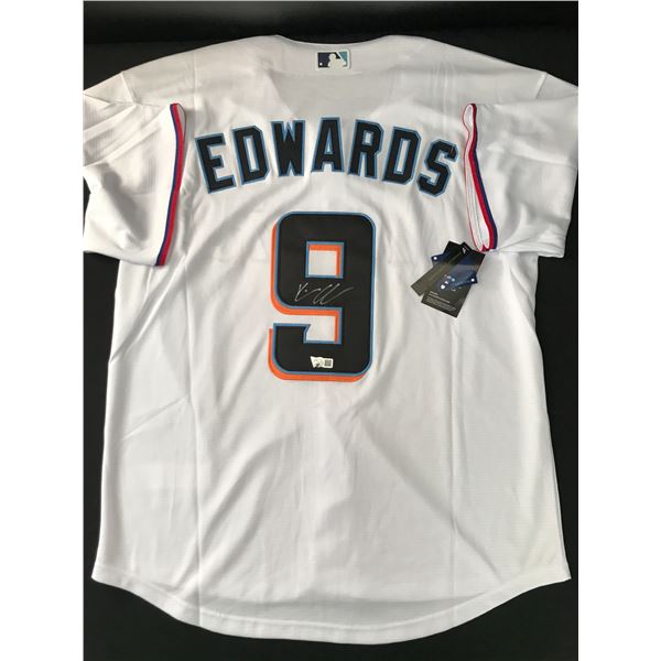 XAVIER EDWARDS SIGNED MIAMI MARLINS CUSTOM  BASEBALL JERSEY - ACE COA