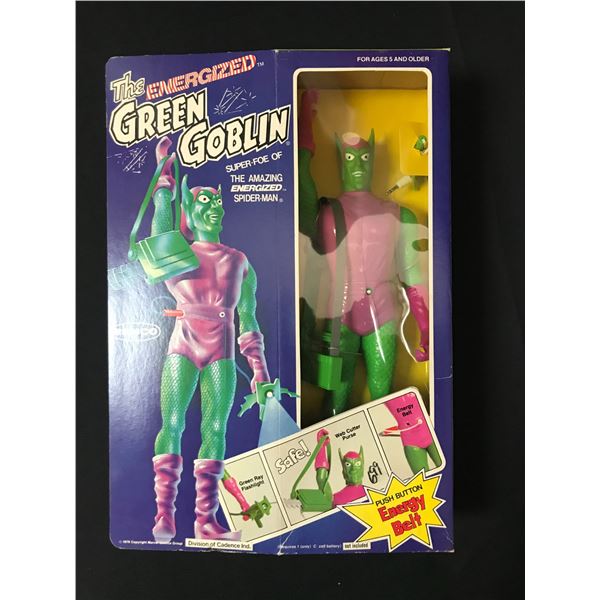 1978 REMCO ENERGIZED SUPER HEROES 12" GREEN GOBLIN ACTION FIGURE IN ORIGINAL PACKAGING
