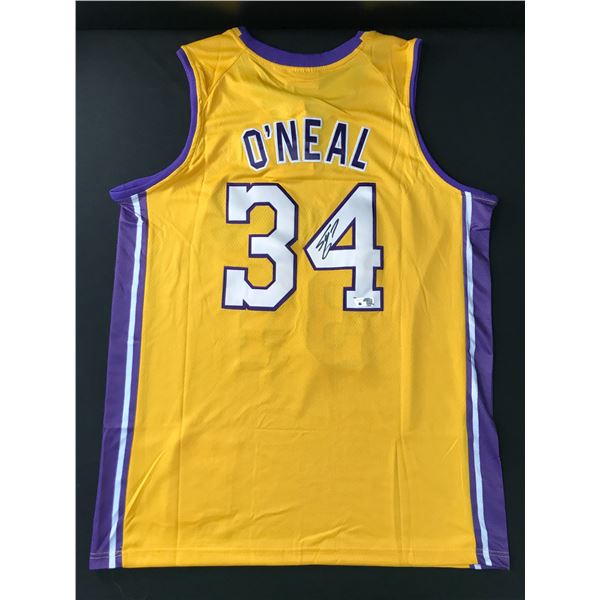 SHAQUILLE O'NEAL SIGNED Los Angeles LAKERS CUSTOM BASKETBALL JERSEY - ACE COA