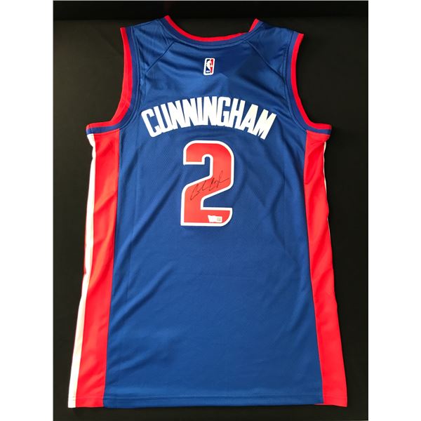 CADE CUNNINGHAM SIGNED DETROIT PISTONS CUSTOM BASKETBALL JERSEY - ACE COA