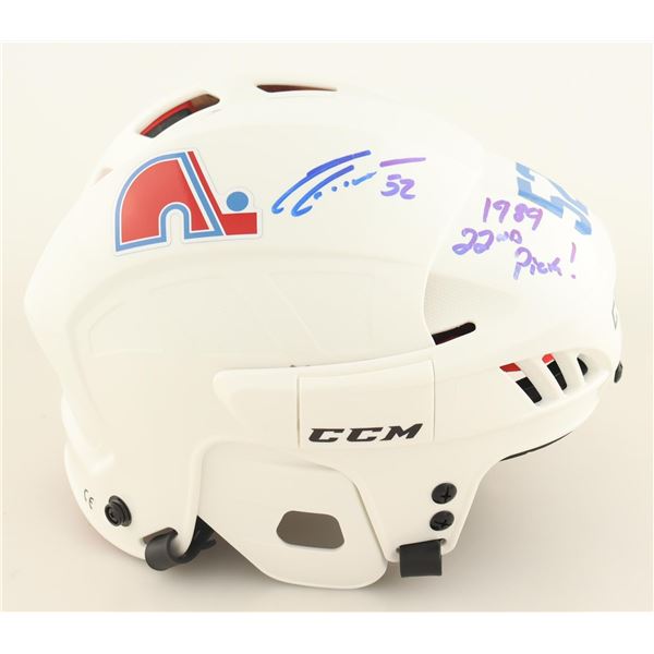 ADAM FOOTE SIGNED QUEBEC NORDIQUES AND INSCRIBED '1989 22ND PICK' - BECKETT COA