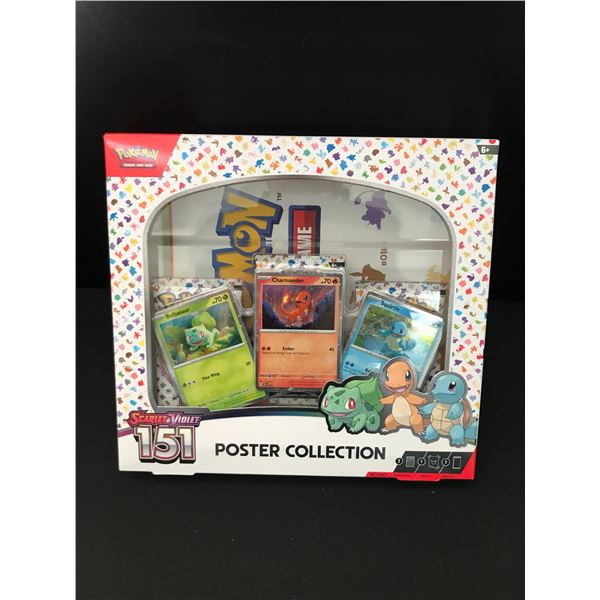 POKEMON TCG SCARLET & VIOLET 151 POSTER COLLECTION SEALED TRADING CARD BOX