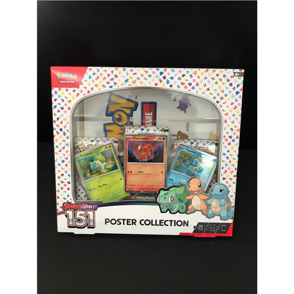 POKEMON TCG SCARLET & VIOLET 151 POSTER COLLECTION SEALED TRADING CARD BOX