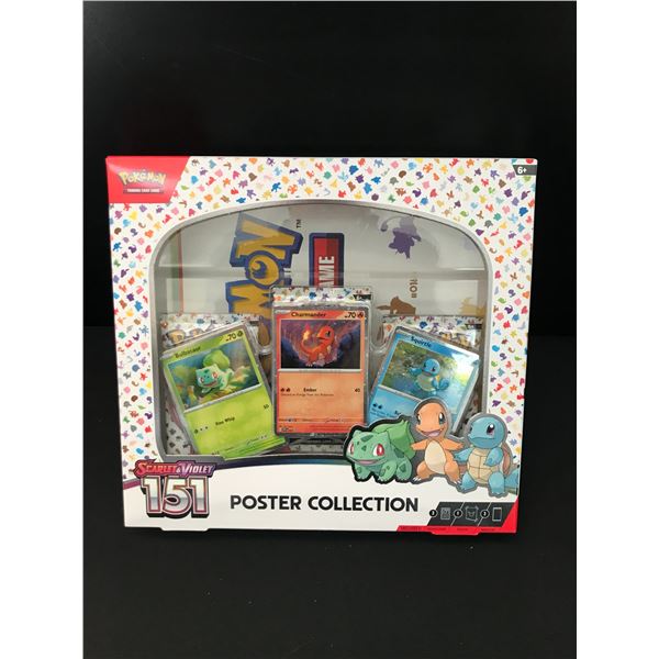 POKEMON TCG SCARLET & VIOLET 151 POSTER COLLECTION SEALED TRADING CARD BOX