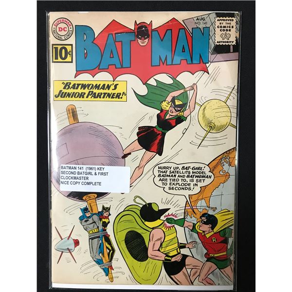 BATMAN #141 (1961) 2ND BATGIRL & 1ST CLOCKMASTER - DC COMICS