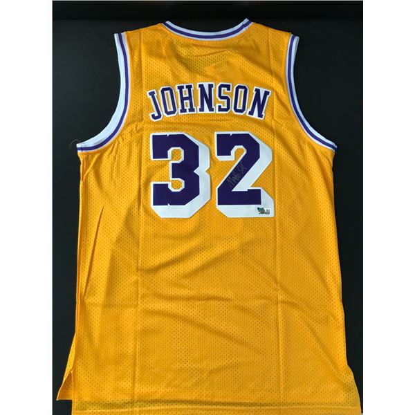 MAGIC JOHNSON SIGNED Los Angeles LAKERS CUSTOM BAKETBALL JERSEY - ACE COA