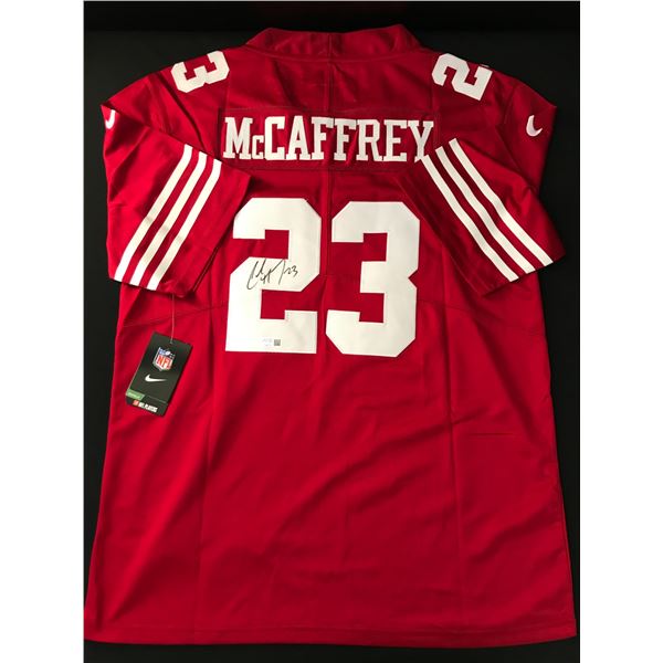 CHRISTIAN MCCAFFREY SIGNED SAN FRANCISCO 49ERS CUSTOM  JERSEY - ACE COA