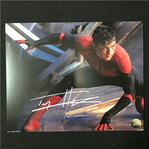 TOM HOLLAND SIGNED SPIDERMAN 8X10 - KB COA