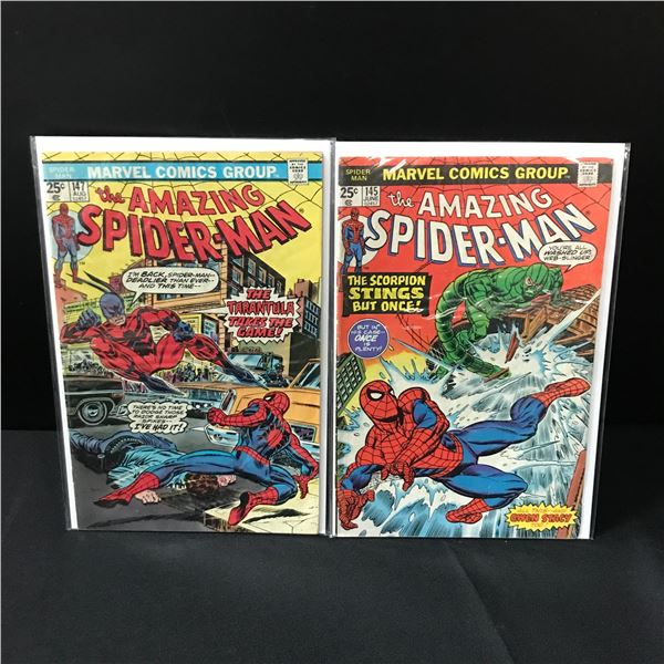 LOT OF 2 AMAZING SPIDERMAN COMICS #145 & #147 - MARVEL COMICS