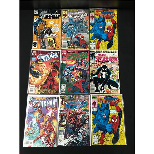 LOT OF 9 SPIDERMAN COMICS - MARVEL COMICS