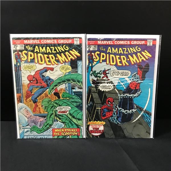 LOT OF 2 AMAZING SPIDERMAN COMICS #146 & #148 - MARVEL COMICS