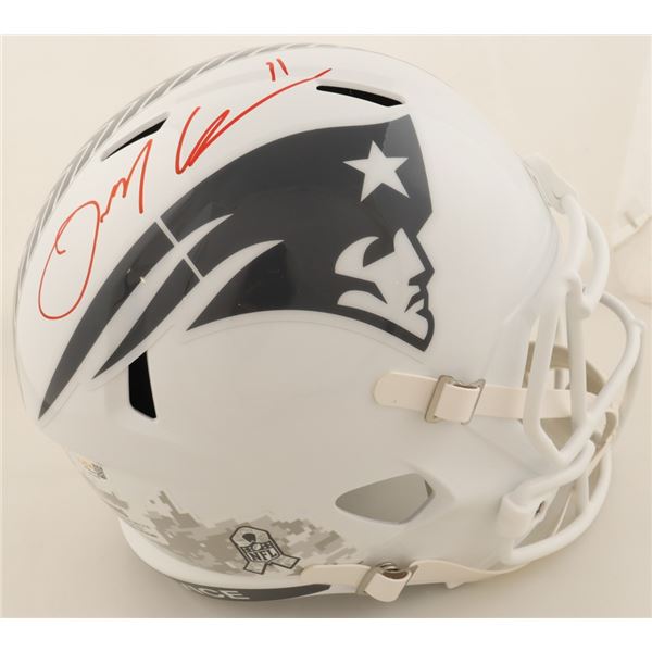 JULIAN EDELMAN SIGNED FULL SIZED New England PATRIOTS HELMET - JSA COA