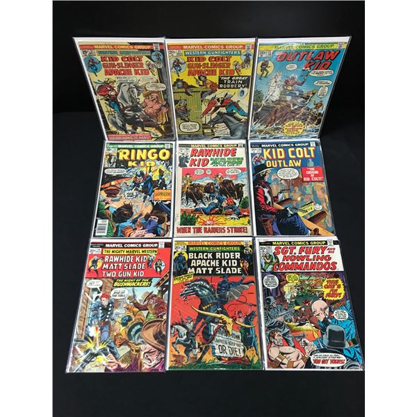 LOT OF 9 WESTERN THEMED COMICS - MARVEL COMICS