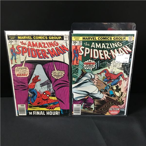 LOT OF 2 AMAZING SPIDERMAN COMICS #163 & #164 - MARVEL COMICS