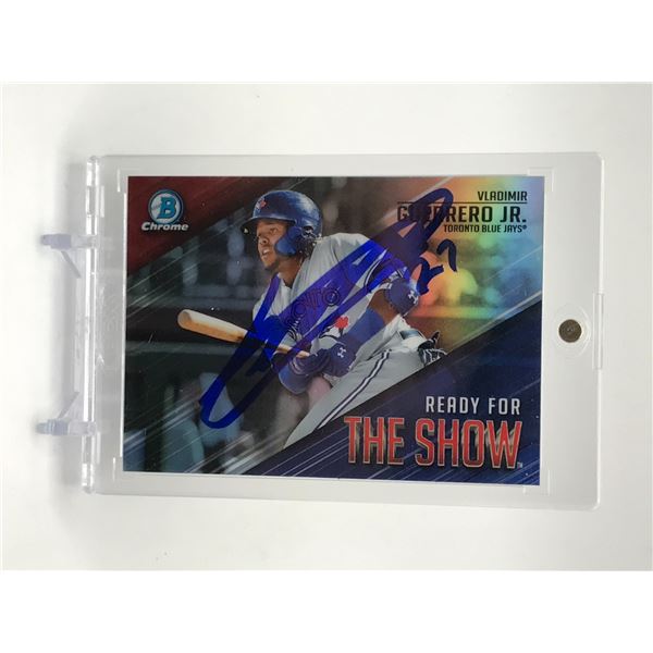 2019 VLADIMIR GUERRERO JR SIGNED ROOKIE TRADING CARD