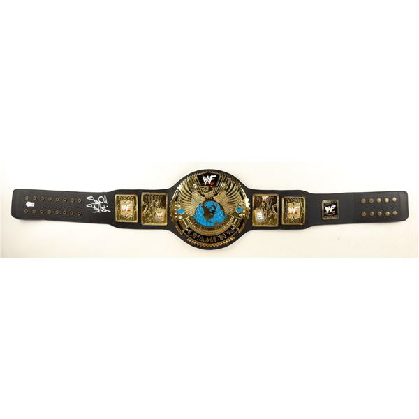 STONE COLD STEVE AUSTIN SIGNED REPLICA CHAMPIONSHIP BELT - BECKETT COA