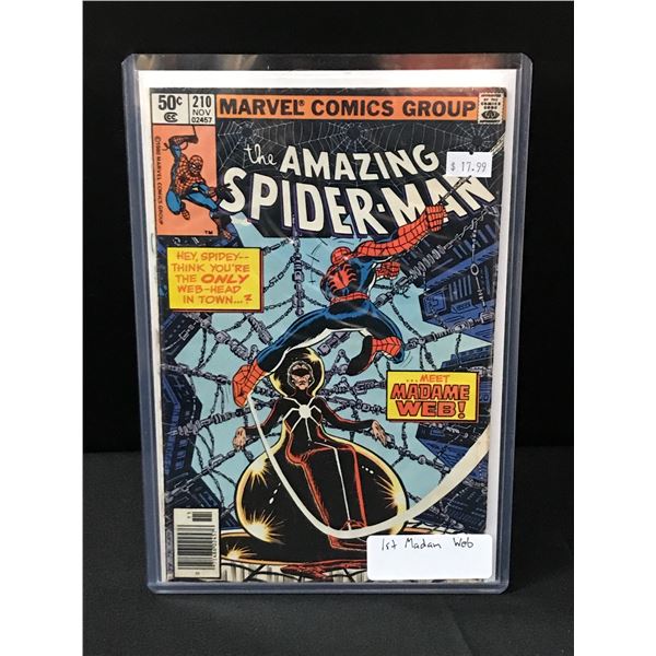 THE AMAZING SPIDERMAN #210 1ST MADAM WEB - MARVEL COMICS