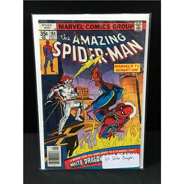THE AMAZING SPIDERMAN #184 1ST WHITE DRAGON -  MARVEL COMICS