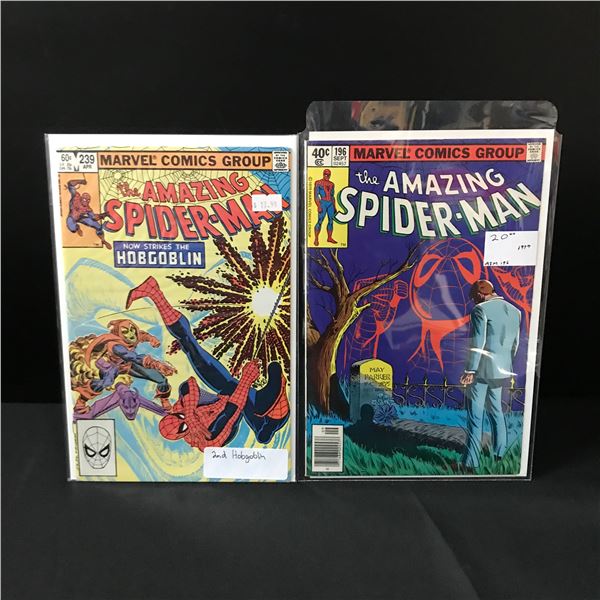LOT OF 2 AMAZING SPIDERMAN COMICS #196 & #239 - MARVEL COMICS