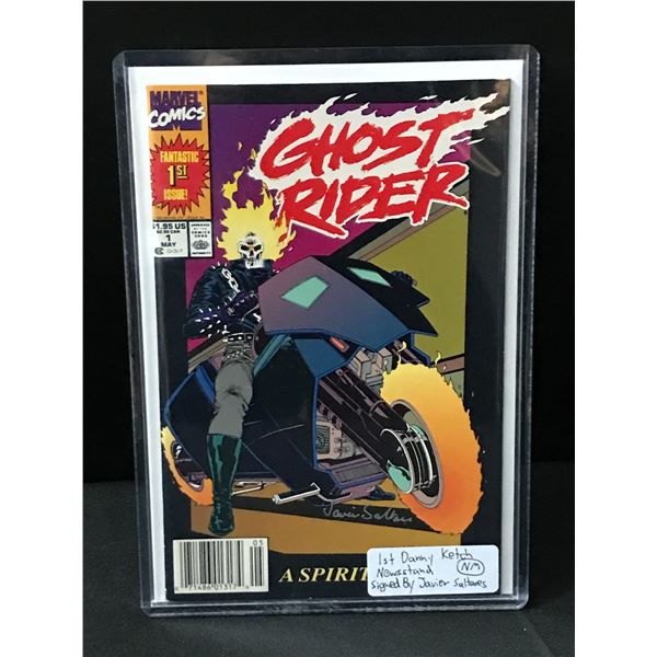 GHOST RIDER #1 1ST DANNY KETCH SIGNED BY JAVIER SALTARES - MARVEL COMICS